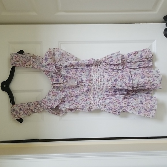 LoveShackFancy Shanely Ruffled Mini Dress - Picture 3 of 15